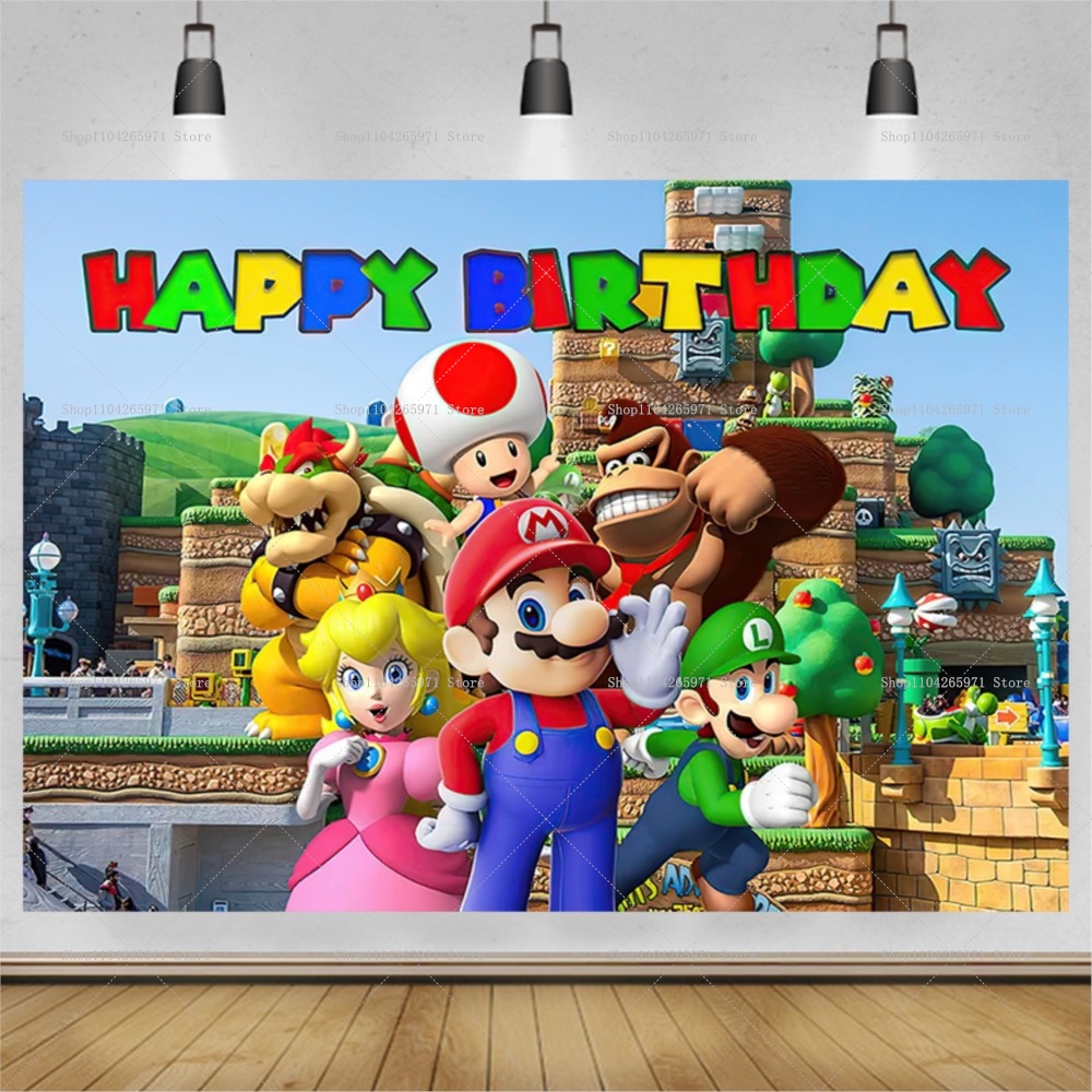 Super Mario Game Theme Backdro - огляд і ціна Party Games Mario