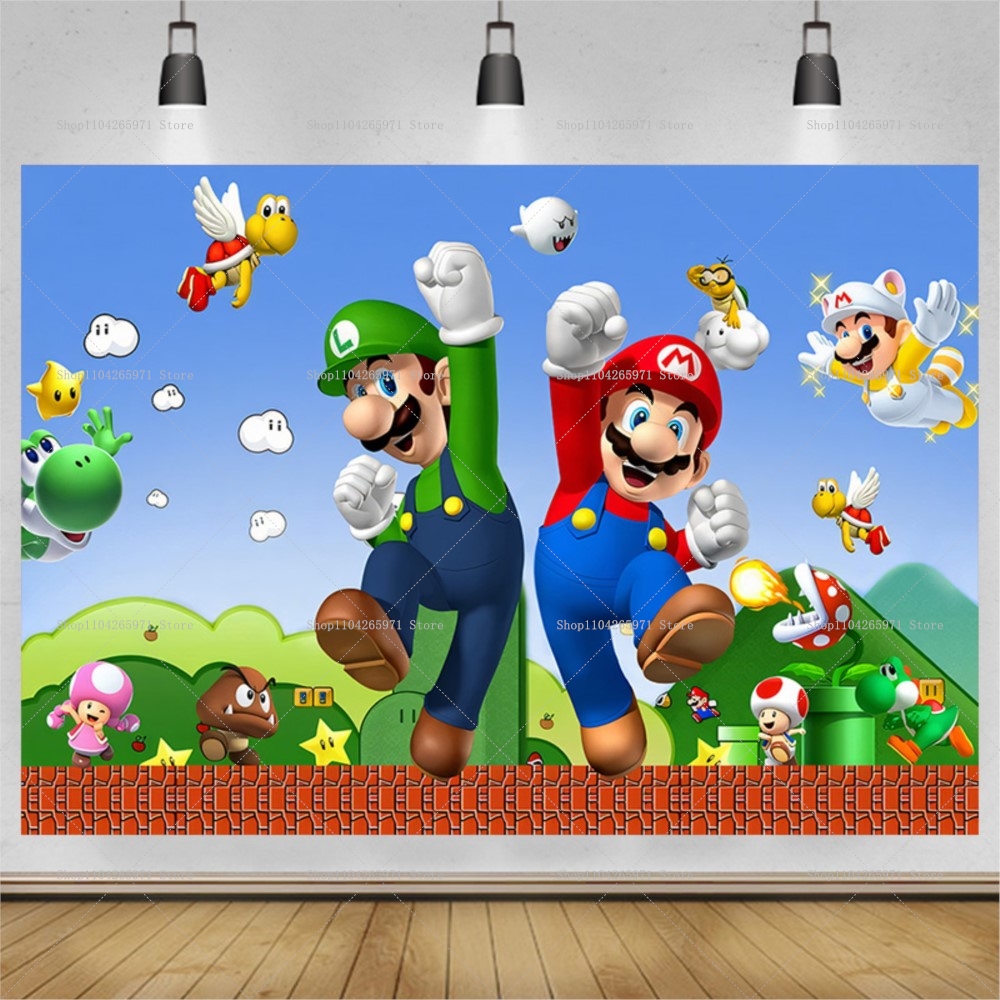 Super Mario Game Theme Backdro - огляд і ціна Party Games Mario