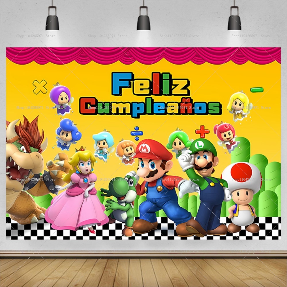 Super Mario Game Theme Backdro - огляд і ціна Party Games Mario