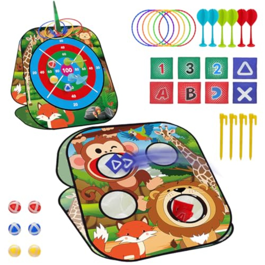 5-in-1 Bean Bag Toss Game for  - огляд і ціна Cornhole Board Set