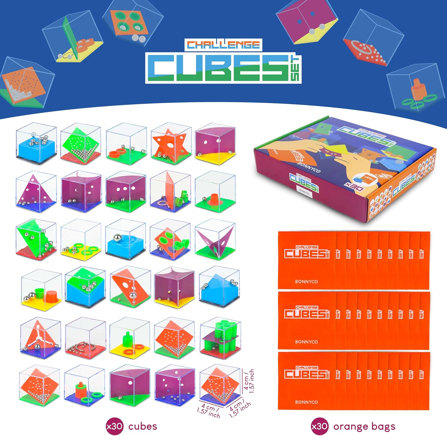 Brain Teaser Puzzles Cubes Pac - огляд і ціна Party Games Birthday