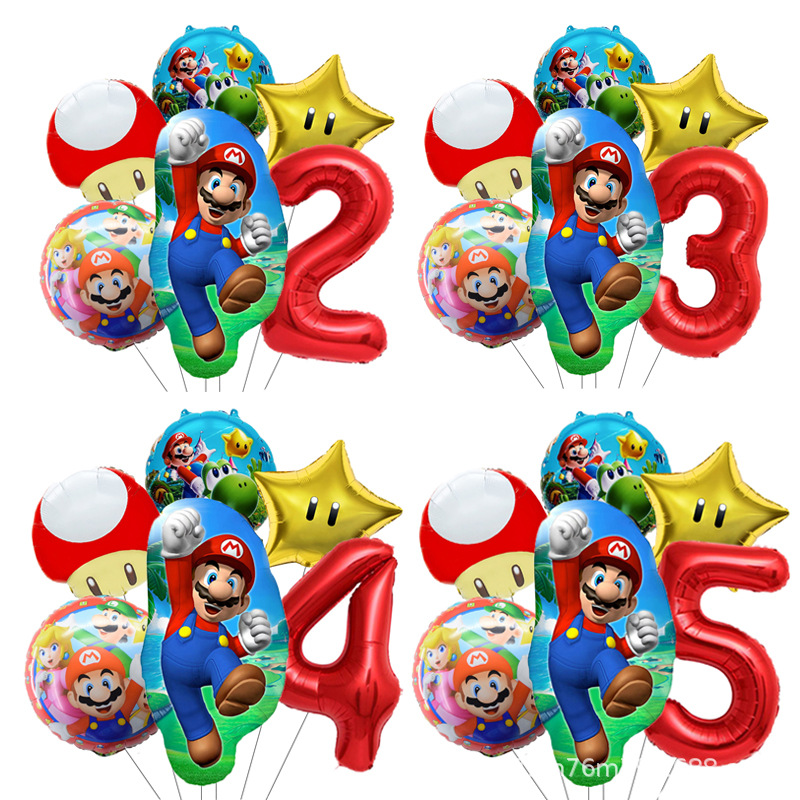 6pcs Mario Bros Balloon Childr - огляд і ціна Party Games Mario