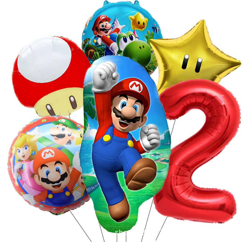 6pcs Mario Bros Balloon Childr - огляд і ціна Party Games Mario