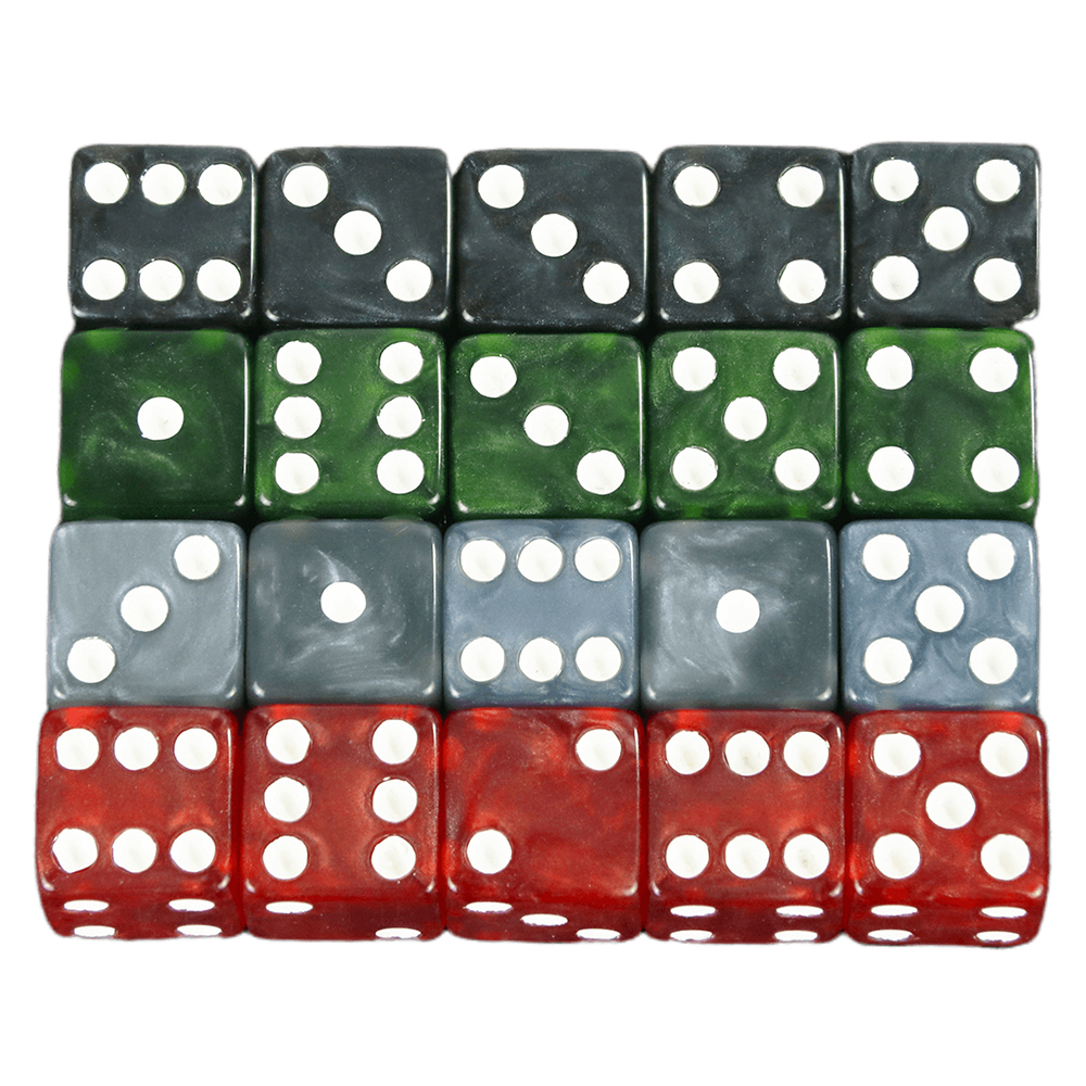 Marble Effect Dice 10pc/set 12 - огляд і ціна Party Games Gamecube