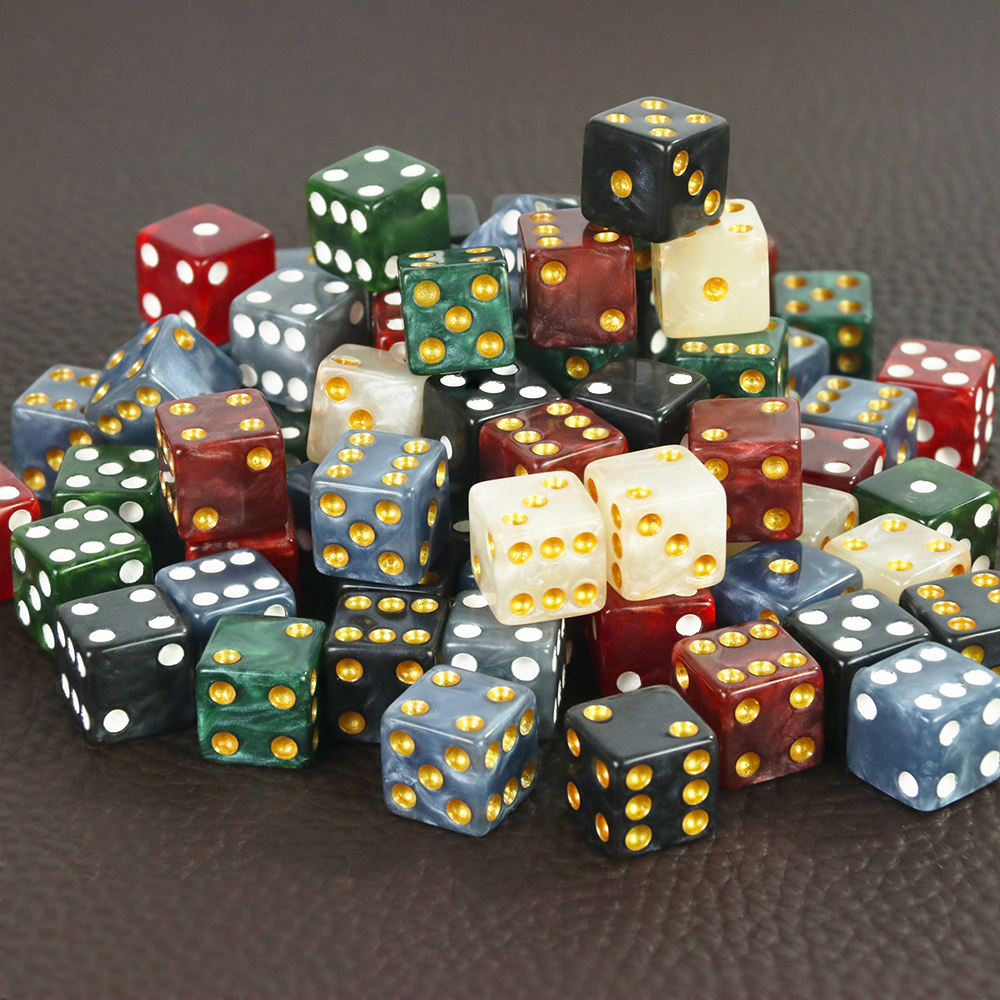 Marble Effect Dice 10pc/set 12 - огляд і ціна Party Games Gamecube